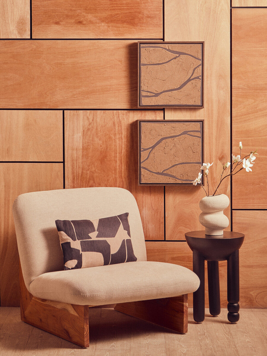 Astratto Set Of 2 Brown and Black Textured Wall Art - PN Home