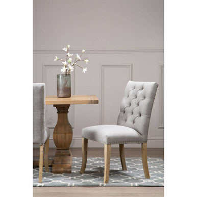 Kensington Townhouse Grey Linen Dining Chair - PN Home