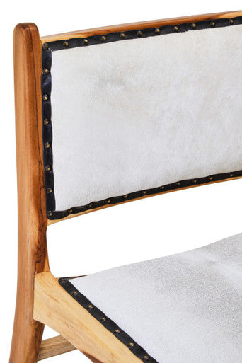 Kendari Dining Chair With Natural Cow Leather