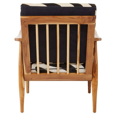 Kendari Zebra Design Hair on Leather Armchair - PN Home