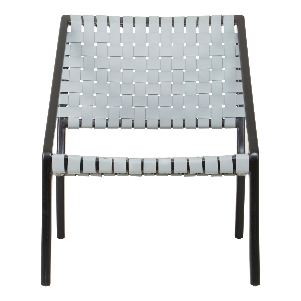 Kendari Grey Leather Woven Chair - PN Home