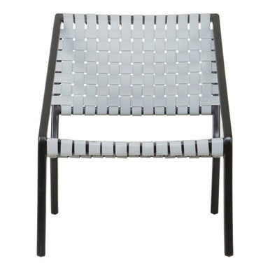 Kendari Grey Leather Woven Chair - PN Home