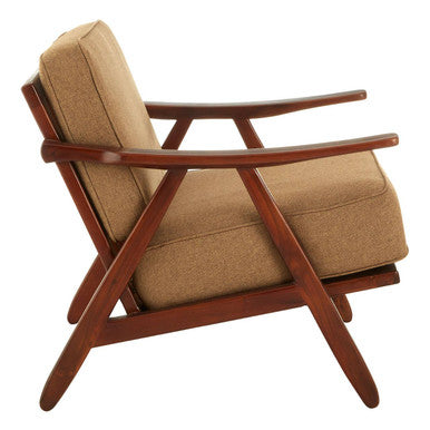 Kendari Chair with Light Brown Fabric Cushion