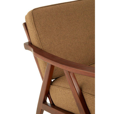 Kendari Chair with Light Brown Fabric Cushion