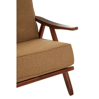 Kendari Chair with Light Brown Fabric Cushion