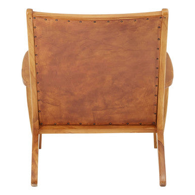 Kendari Brown Leather Chair - PN Home