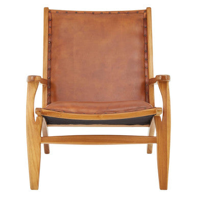 Kendari Brown Leather Chair
