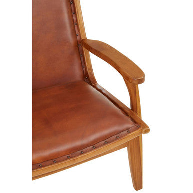 Kendari Brown Leather Chair