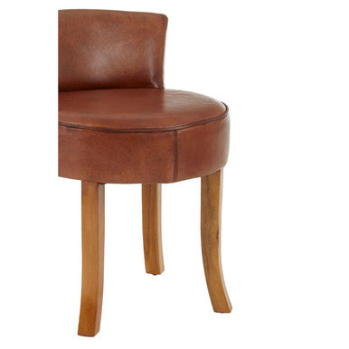 Kendari Small Brown Leather Chair