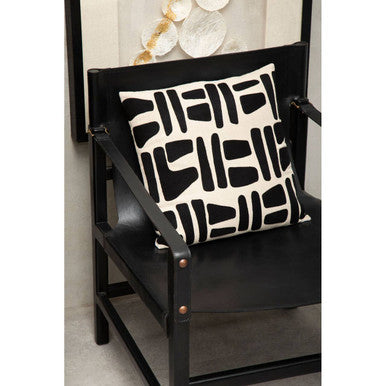 Kendari Black Teak Wood Frame Armchair - PN Home