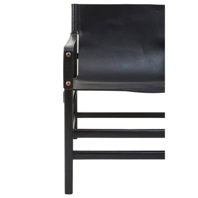Kendari Black Teak Wood Frame Armchair - PN Home