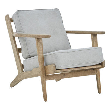 Harry Grey Linen oak frame Armchair - PN Home