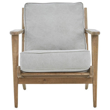 Harry Grey Linen oak frame Armchair - PN Home