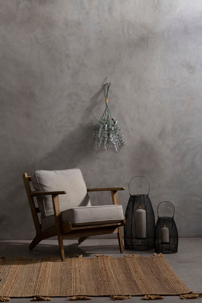 Harry Grey Linen oak frame Armchair - PN Home