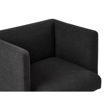 Piermount Black Dining Chair with Silver Legs - PN Home