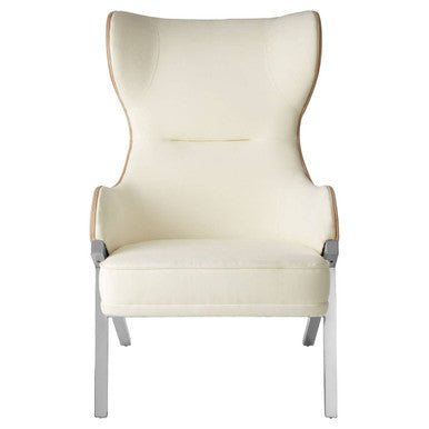 Piermount Ivory Wingback Chair - PN Home