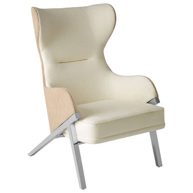 Piermount Ivory Wingback Chair - PN Home