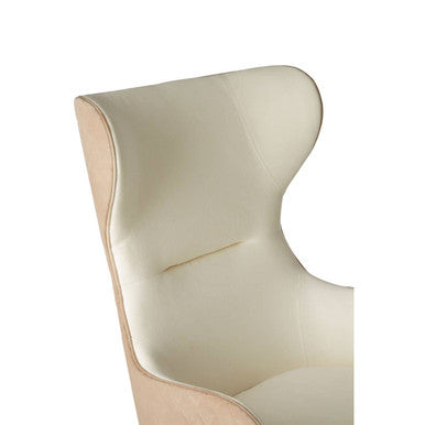 Piermount Ivory Wingback Chair - PN Home