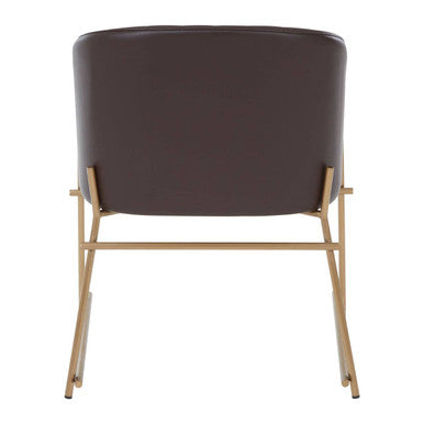 Delta Brown Faux Leather Dining Chair - PN Home