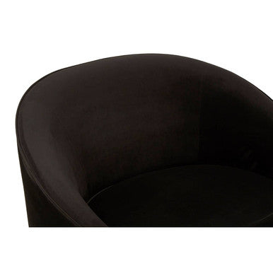 Manhattan Black Velvet Cocoon Chair - PN Home