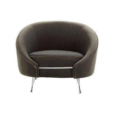 Manhattan Grey Velvet Cocoon Chair - PN Home