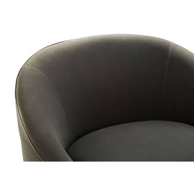 Manhattan Grey Velvet Cocoon Chair - PN Home