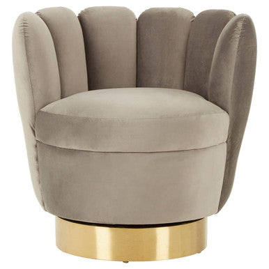 Beauly Grey Velvet Accent Chair