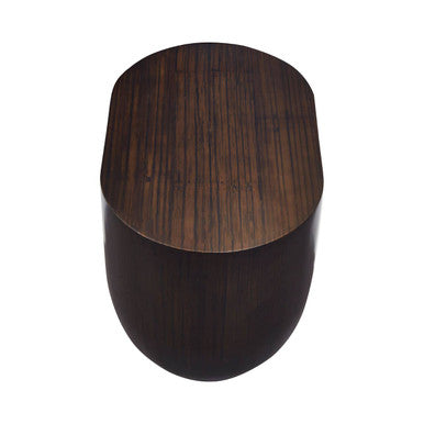 Gabelle Oval Ebony Bamboo Side Table - PN Home