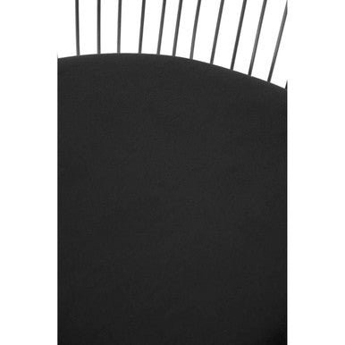 Anzio Black Velvet And Brushed Silver Chair - PN Home