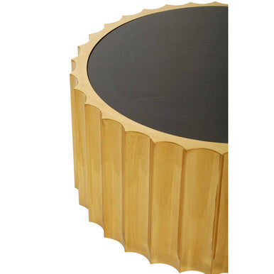 Alvaro Black And Titanium Round Coffee Table - PN Home