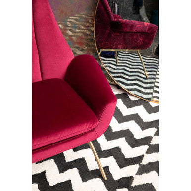 Billi Wine Velvet Lounge Chair - PN Home