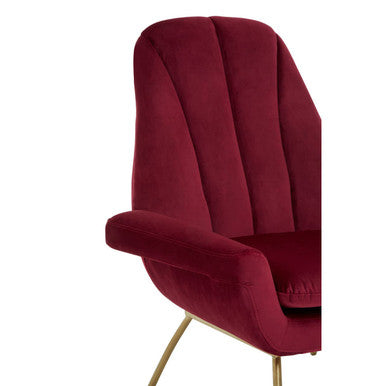 Billi Wine Velvet Lounge Chair - PN Home