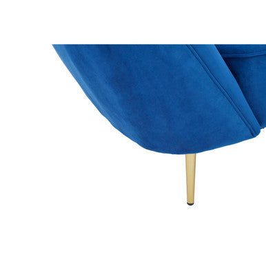 Felizia Midnight Blue Velvet Left Arm Chaise Lounge