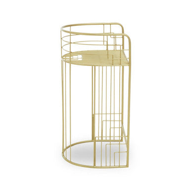 Rabia Gold Finish Bar Chair - PN Home