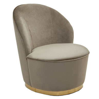 Tamra Mink Velvet Gold Base Chair
