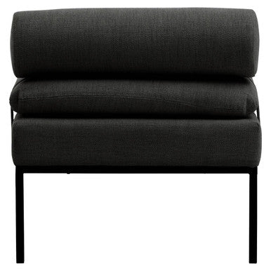 Harley Dark Grey Linen Textured Iron Frame Day Bed