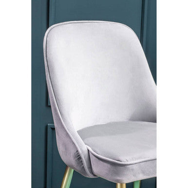 Demi Grey Velvet Dining Chair - PN Home