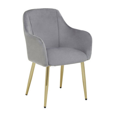 Darcy Grey Velvet Dining Chair - PN Home