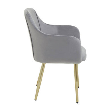 Darcy Grey Velvet Dining Chair - PN Home