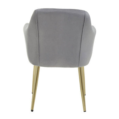 Darcy Grey Velvet Dining Chair - PN Home