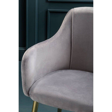 Darcy Grey Velvet Dining Chair - PN Home