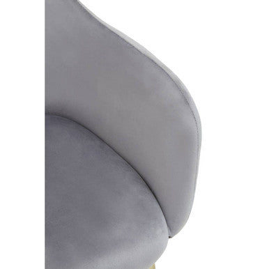 Darcy Grey Velvet Dining Chair - PN Home