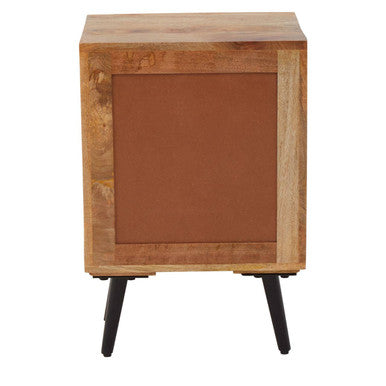 Boho Two Drawer Bedside Table In Mango Wood - PN Home