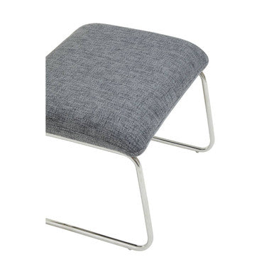 Azalea Grey Fabric Lounge Chair And Footstool Set - PN Home