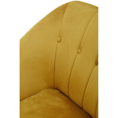 Yvette Mustard Velvet Right Hand Chaise Longue - PN Home