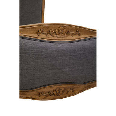 Parkside Grey Fabric Super Kingsize Bed - PN Home