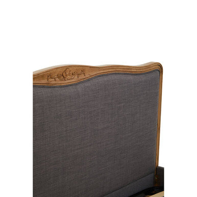 Parkside Grey Fabric Super Kingsize Bed - PN Home