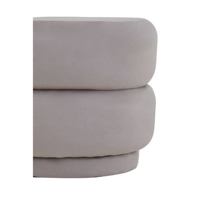 Hartford Mink Velvet Oval Stool