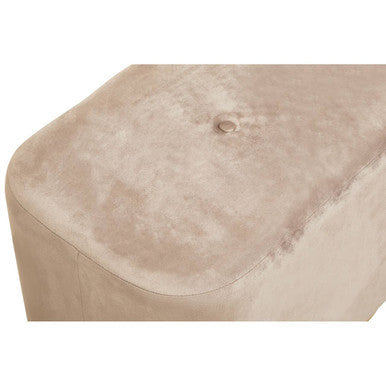 Hartford Mink Velvet Stool with Matte Gold Base