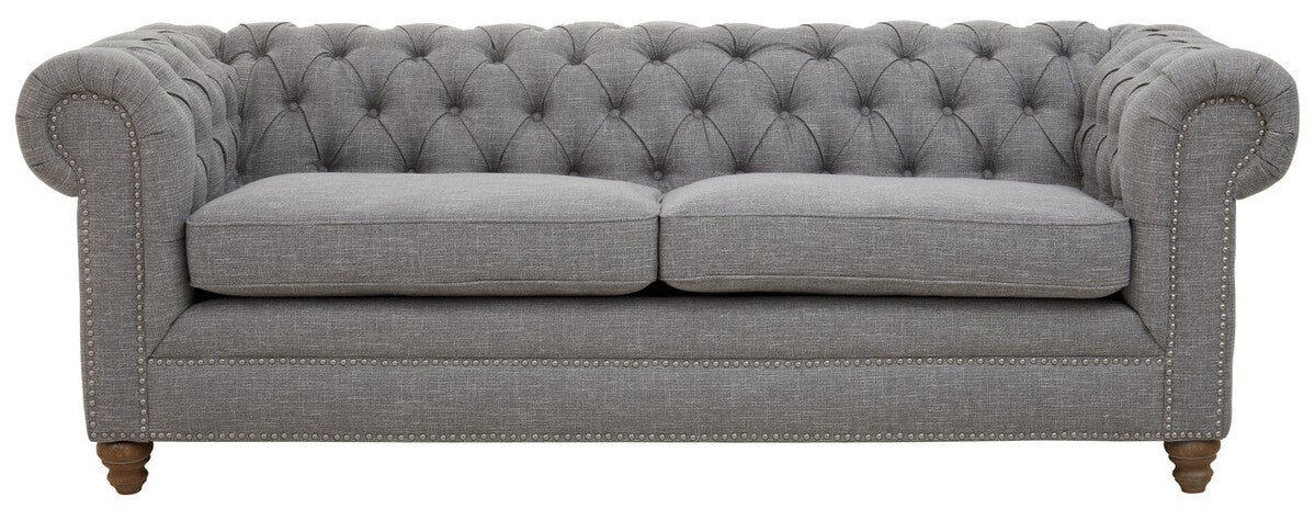 3 Seater Grey Linen Sofa, Stella - PN Home